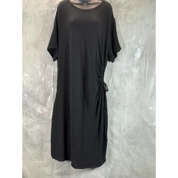 And Now This Women's Plus Black Textured Cutout Crewneck Bodycon Mini Dress SZ4X - Picture 1 of 13